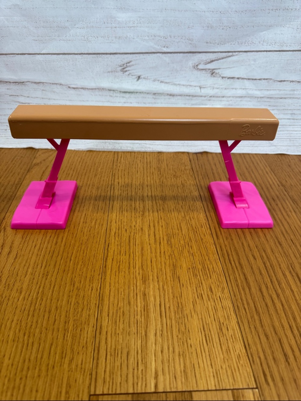 Barbie Gymnast Balance Beam Gymnastics Pink Brown Mattel